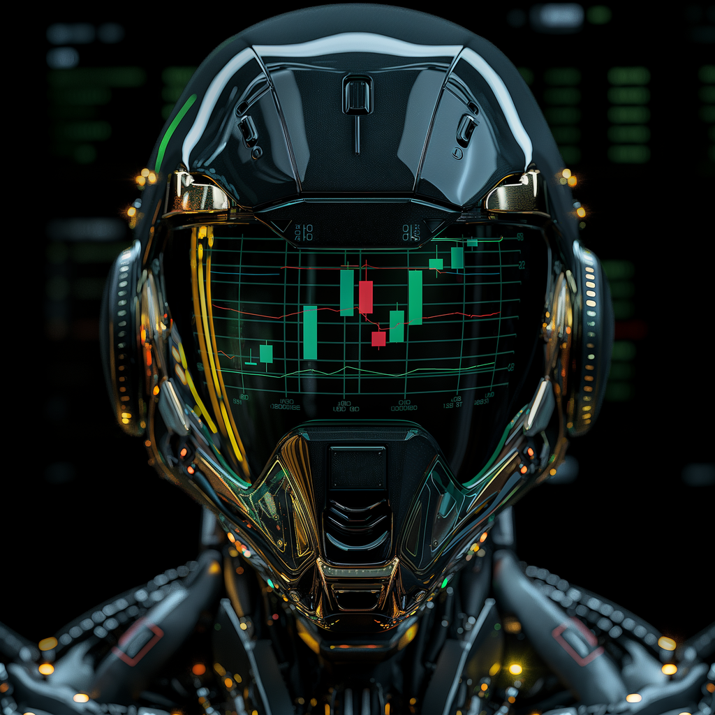 Aramid Scope brand mark — cyberpunk visor with embedded chart